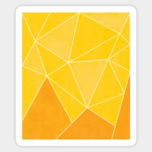 Mountain Scape // Mountainous Orange and Yellow Geometric Pattern Sticker